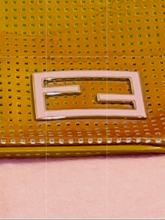 Fendi Handbags - FENDI🌟Golden-yellow neon green Patent Perforated Shoulder Bag with Pink!